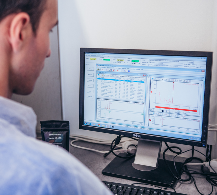 Analyse des Geruchsprofils von Getxent-Röhrchen